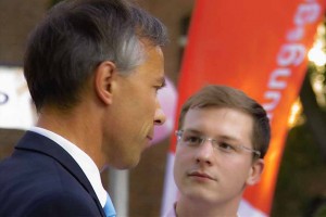 Student im Gespräch
